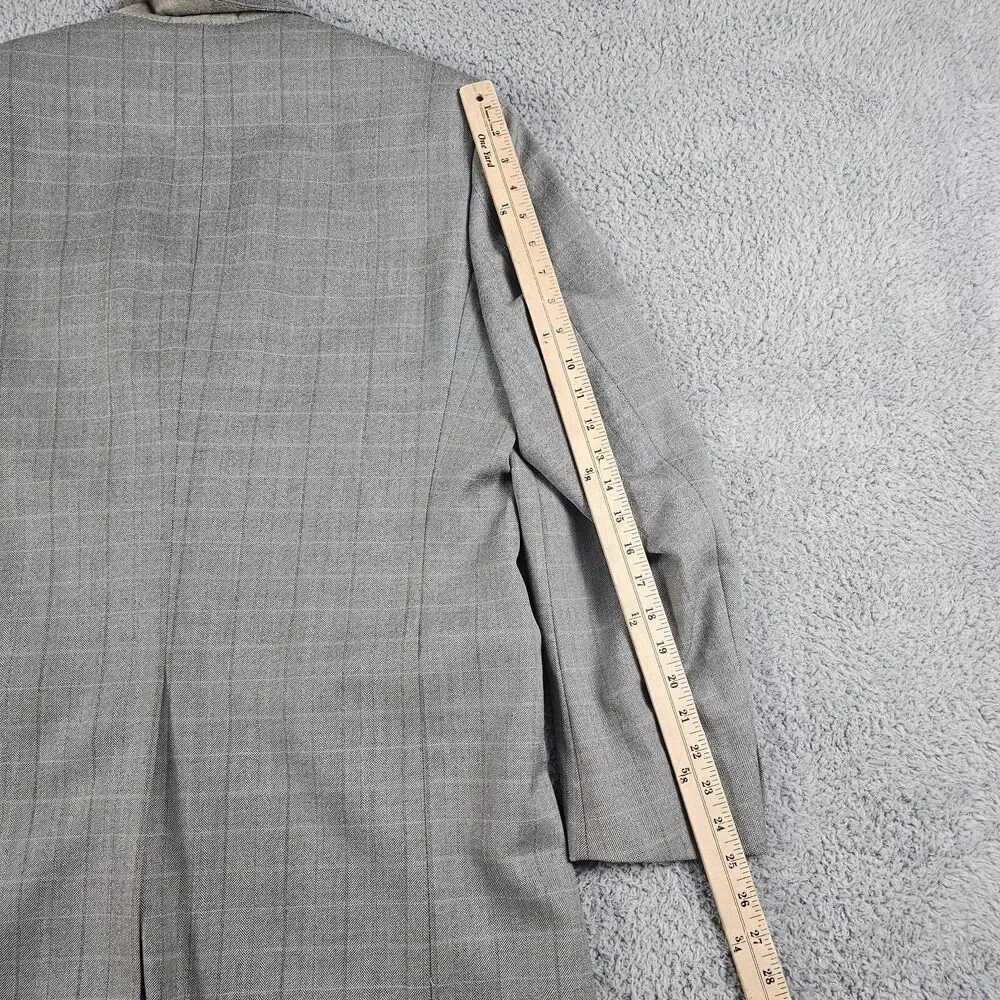 Pendleton Blazer Mens 42L Long Gray Wool Herringbone Sport Coat Jacket 2 Button